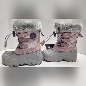 7 M (7T) Totes Kids Lil Jenny Purple Waterproof Winter Boots Warm New Girls